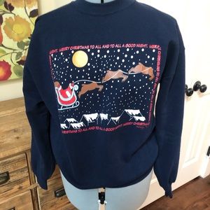 VTG Made in USA Santa Sweatshirt Quirky  M/L